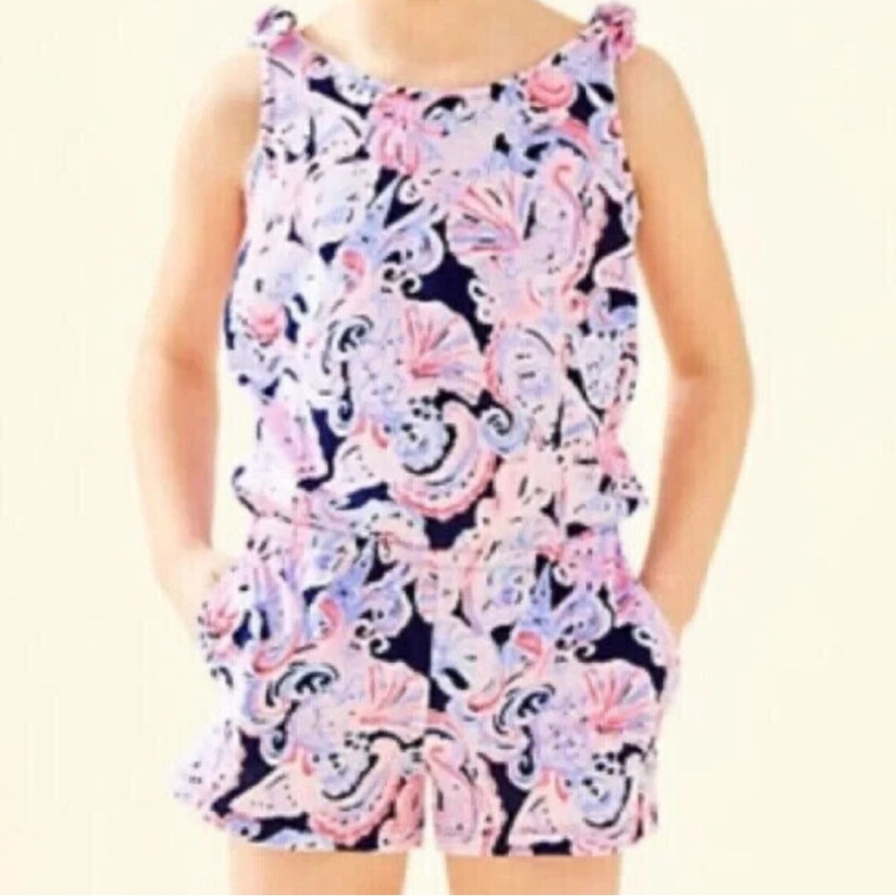 Lilly Pulitzer girls romper. Size L 8/10. Beautiful!